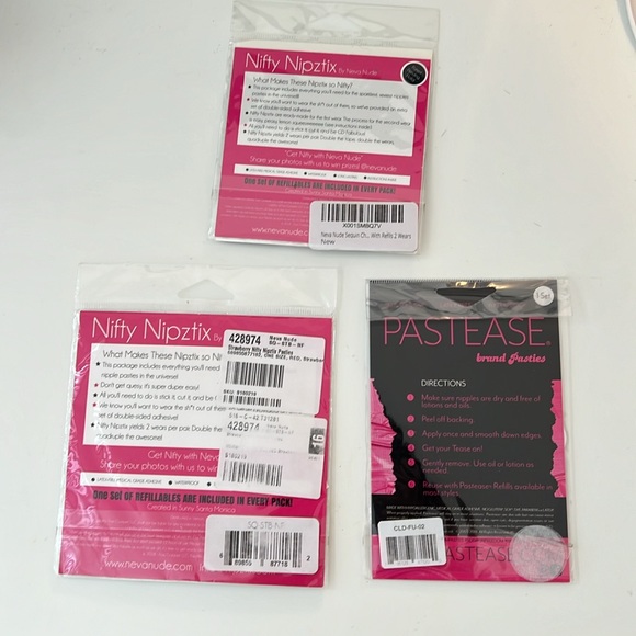 Reusable pasties 🍒 🍓 🌈 set of 3! NWT - Picture 5 of 5